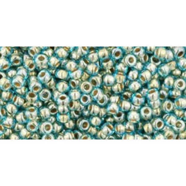 11/0 Toho Gold-Lined Aqua 20g