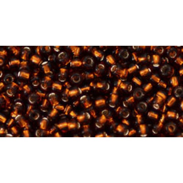 11/0 Toho Silver-Lined Smoky Topaz 20g