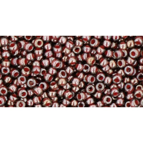 Toho Nr.11 Inside-color Montana Blue/Oxblood Lined 20g