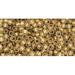 Toho Nr11 Frosted Gold-lined Crystal 20g