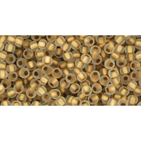 Toho Nr11 Frosted Gold-lined Crystal 20g