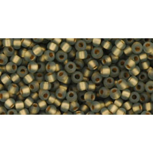 Toho Nr11 Frosted Gold-lined Black Diamond 20g