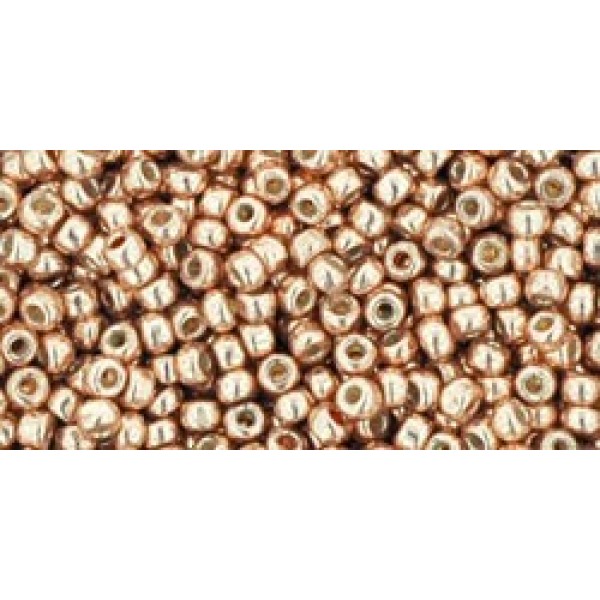 11/0 Toho Permanent Finish-Galvanized Rose Gold 10g