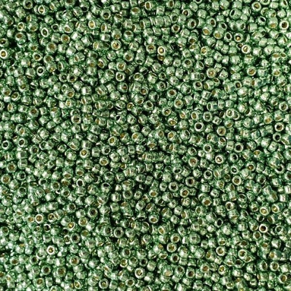 11/0 Toho Galvanized Jade Green - Permanent Finish 10g