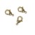 12mm Lobster claw gold plated made in Korea (x1)