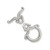 Elegant toggle set, silver plated (x1)