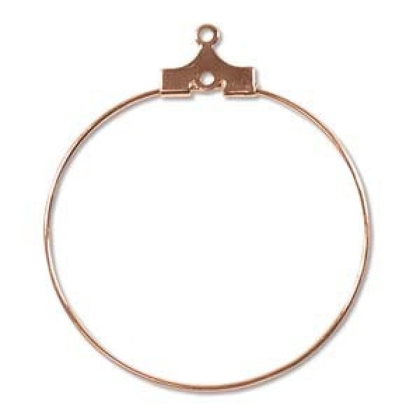 Auskaru riņķis 30 mm ar vara pārklājumu (x2)