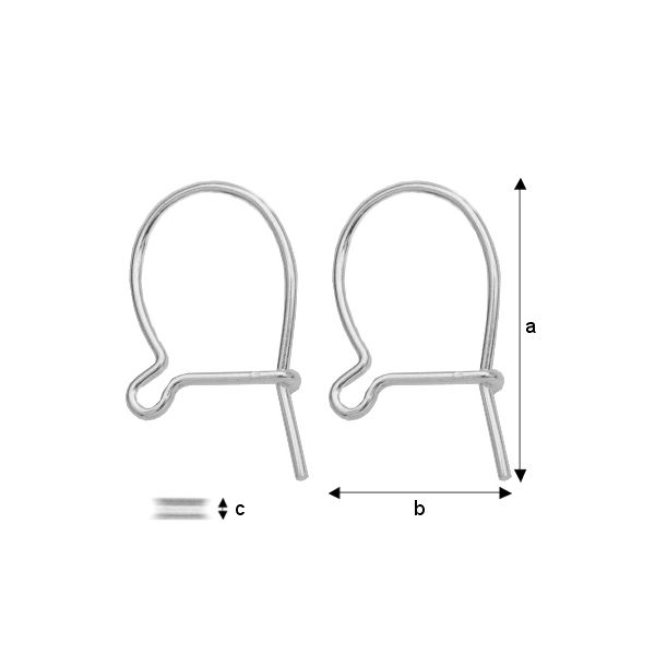Sudraba auskaru āķis (x2)