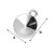 Setting w/ loop for 12mm SWAROVSKI 1122 Rivoli, Sterling Silver AG-925 (x1)