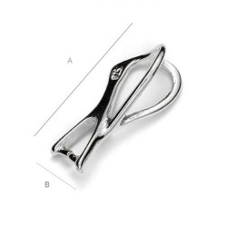 Delicate pendant clasp for SWAROVSKI ELEMENTS, Sterling Silver AG-925 (x1)