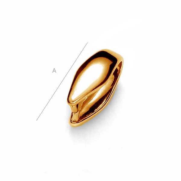 24K gold Pendant clasp for pendants, Sterling Silver AG-925 (x1)