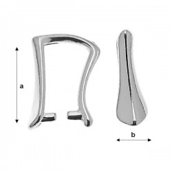 10mm U-shape Bail, Sterling silver AG-925 (x1)