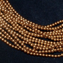 3mm Antīka zelta krāsas pērles (x44)