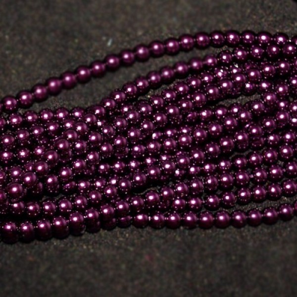 3mm Violetas pērles (x50)