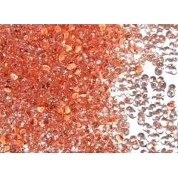 Preciosa Farfalle 2x4mm Peach Lined Crystal 20g