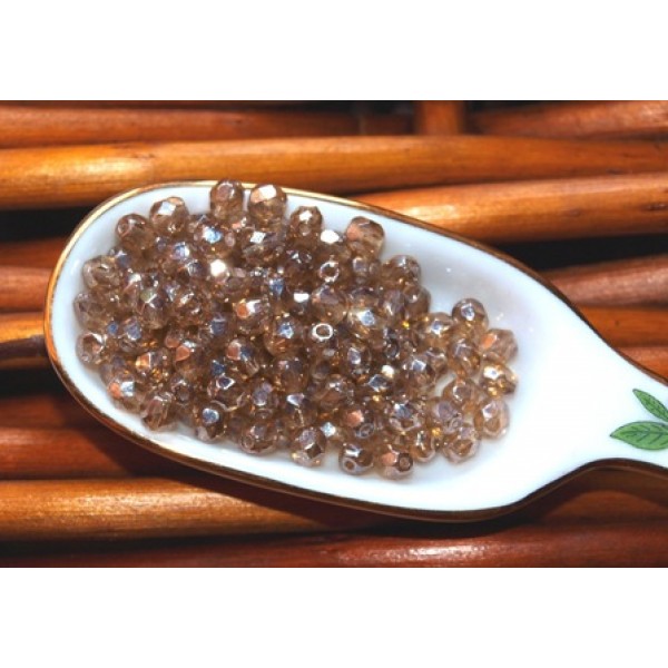 4mm Luster-Smoky Topaz (x100)