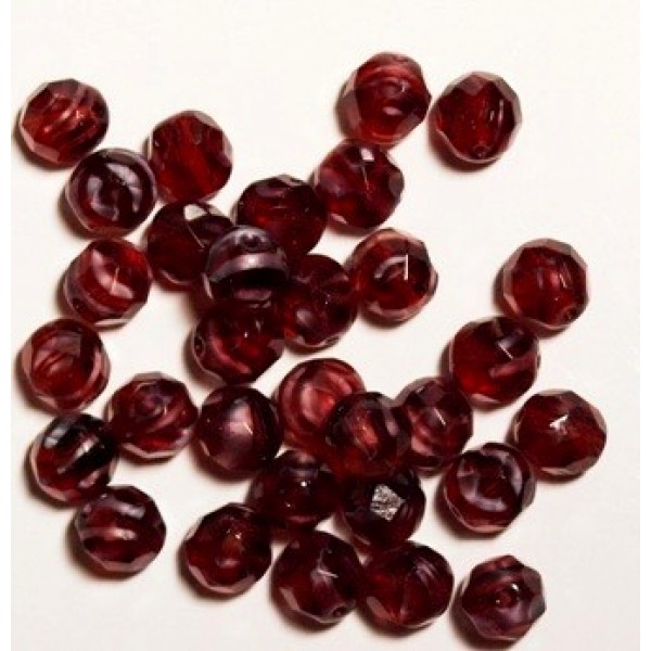 8mm Bordo ar baltu (x10)