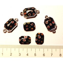 Itāļu stila kabašons, melns (x1)