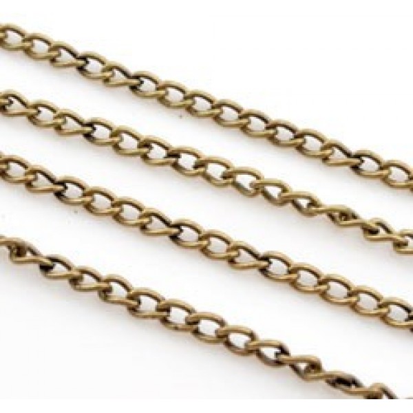 4x2.5mm Ķēde - antīka bronza