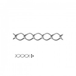 5cm Extension chain, Sterling silver (x1)