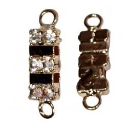 Taisnstūra savienojums ar kristāliņiem, zelta p.(x1)