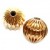 6mm Corrugated bead gold plated (x1)