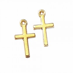 Metāla piekariņš Krusts noturīgā zelta krāsā (x1)