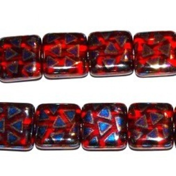 Pērle kubs - rubīns (x1)