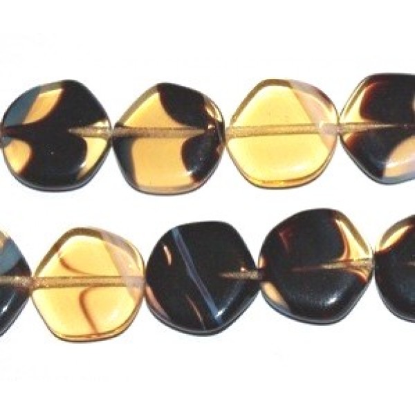 Pērle pentagons "Topaz mix" (x1)