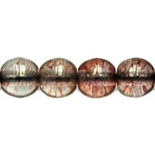 4mm  Luster - Transparent Topaz/Pink (x20)