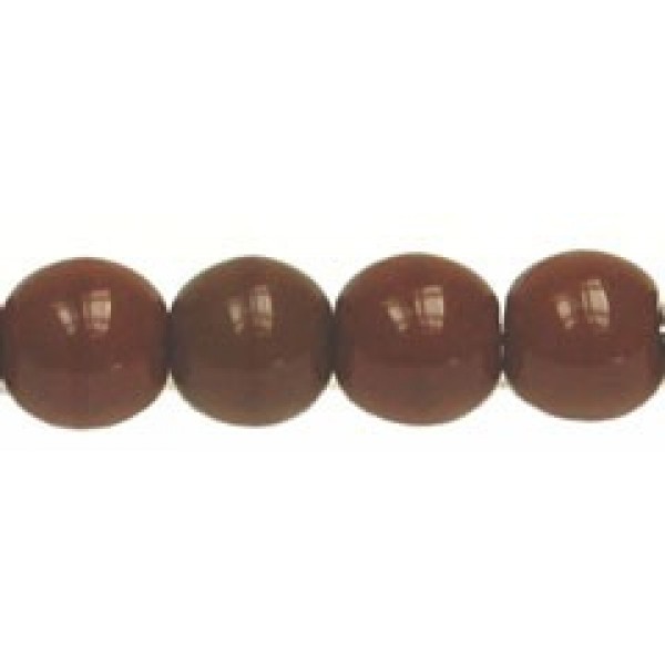 6mm Opaque Dk. Brown (x10)