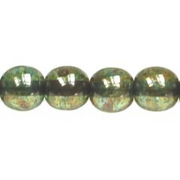 6mm Luster - Transparent Green (x10)