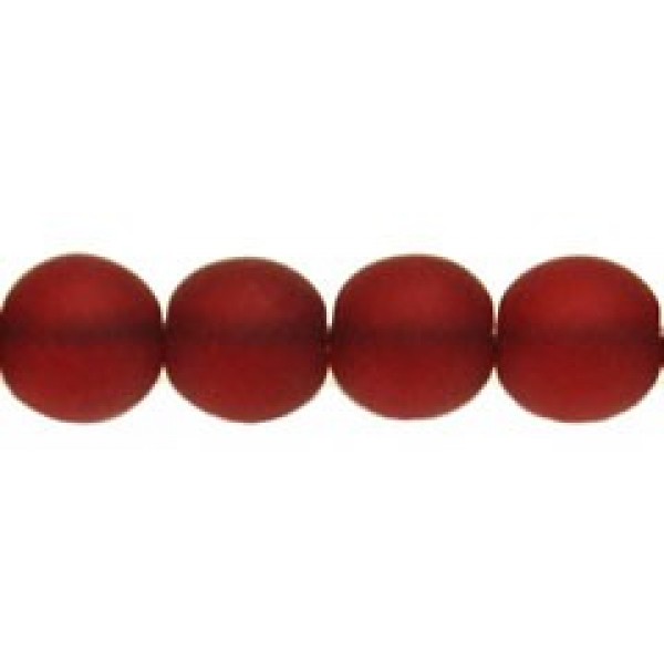 6mm Matte - Siam Ruby (x10)