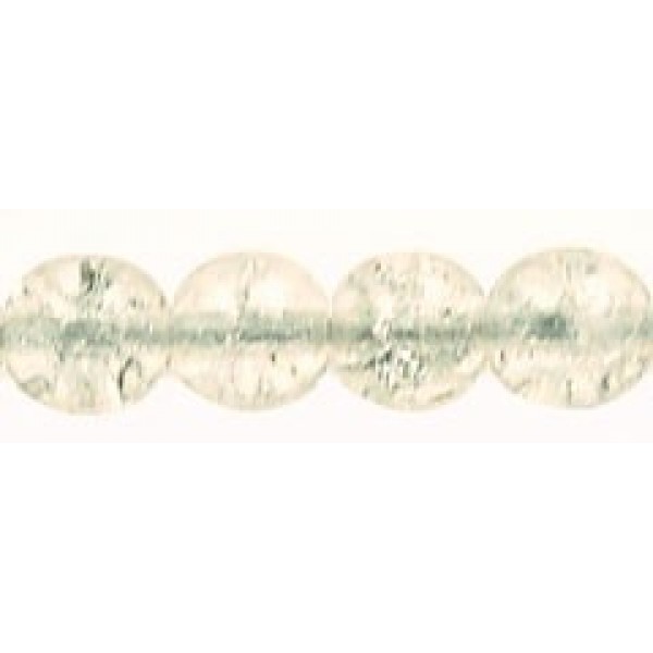 6mm Crackle -Crystal (x10)