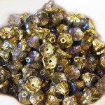 7x5mm Puķu cepurīte Crystal Golden Rainbow (x1)