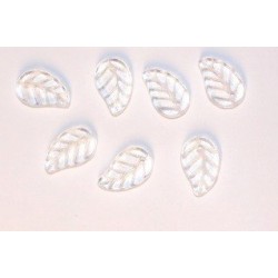 Stikla pērle - lapa (x1)