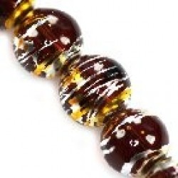 10mm Brown with Gold (x10)