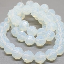 10mm Balta opāla krāsas kristāla skaldīta pērle (x1)