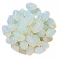 12x8mm Stikla kristāla piliens White Opal (x1)