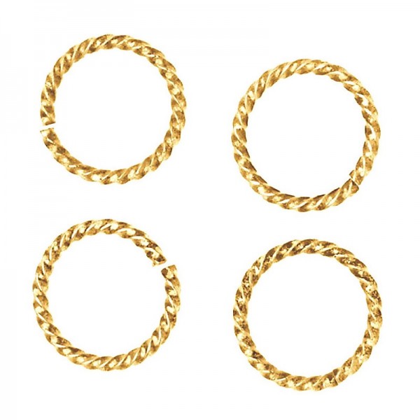 8mm Atverams savīts riņķis, zelta pārklājums (x1)