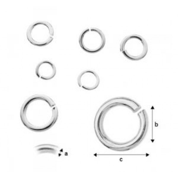 5mm Ring, Rhodium plated AG925 (x1)