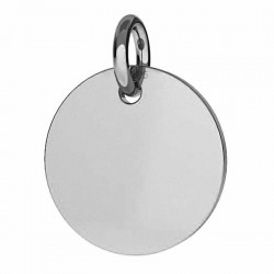Pendant disk for engraving Sterling silver AG925 (x1)