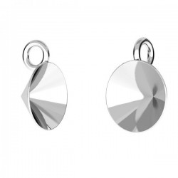 Setting w/ loop for 8mm SWAROVSKI 1088 Xirius Chaton "B", AG-925 (x1)
