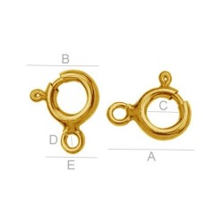 24K Gold plated 925. silver spring ring (x1)