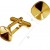 24K gold plated Cufflinks w/ setting for 10mm 4470 Cushion Fancy stone, Sterling Silver AG-925 (x2)
