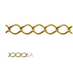 0.4um 24K gold plated 5cm Extension chain, Sterling silver (x1)