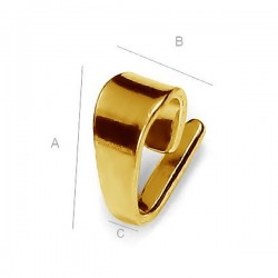 0.4 um 24K gold plated 8mm Link loop Sterling silver (x1)