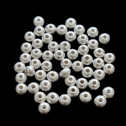 3x2mm rondo bead Star Dust, Sterling Silver AG-925 (x1)