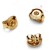 0.4um 24K gold plated Sterling silver ear post guard (x1)