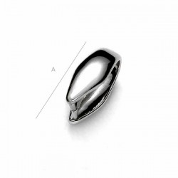 Platinum plated 10mm Pendant clasp, Sterling Silver AG-925 (x1)
